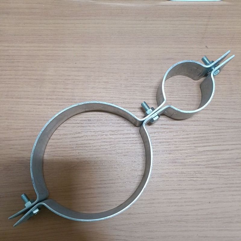 Klem Tiang Pipa Double 4" x 1,5" Putih