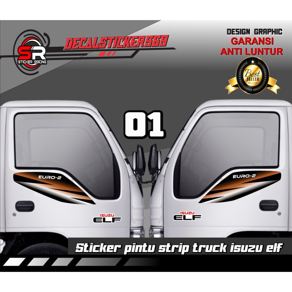 sticker isuzu elf  macan / Stiker Elf EURO-2 Pintu