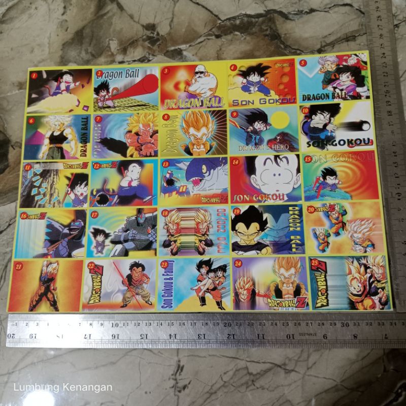 PU1LK Mainan jadul Gambaran Poster umbul Dragon Ball 1-25 kotak