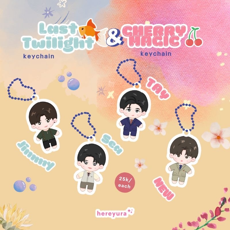 Taynew JimmySea - Cherry Magic & Last Twilight Keychain Tay Newwie Jimmy Sea Raikantopeni