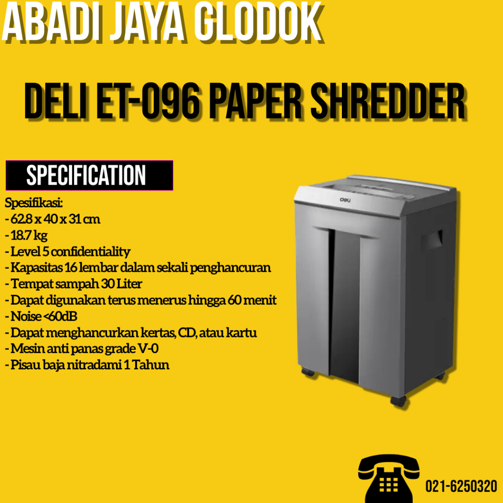 DELI ET-096 PAPER SHREDDER