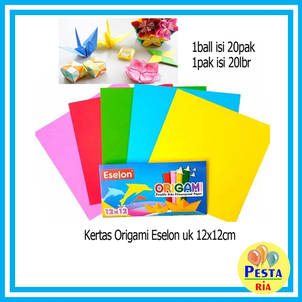 

Murah!! (1 Pak) Kertas Origami Uk 12x12, kertas lipat, kertas warna, kertas keterampilan anak