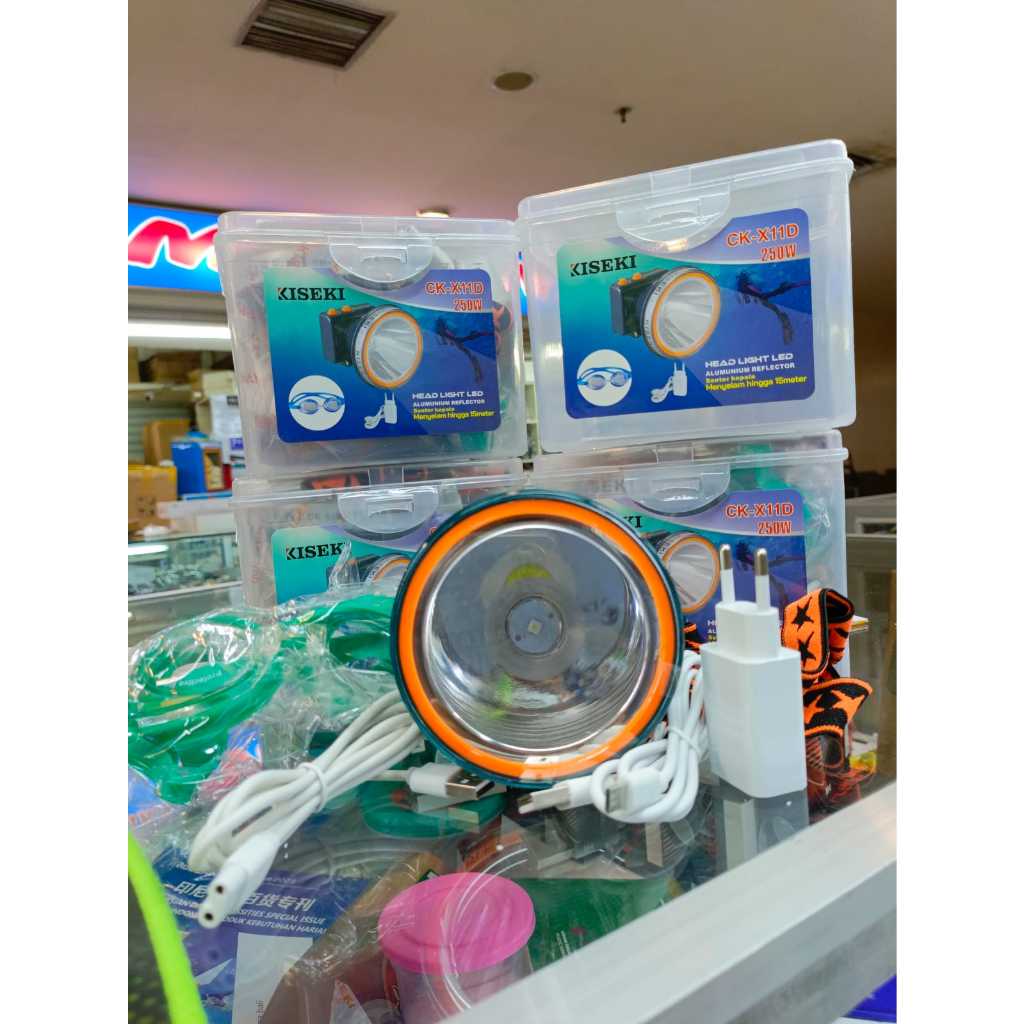 SENTER KEPALA SELAM 100 WATT KISEKI CK-X8D / 250 WATT CK-X11D DIVING HEADLAMP SUPER TERANG