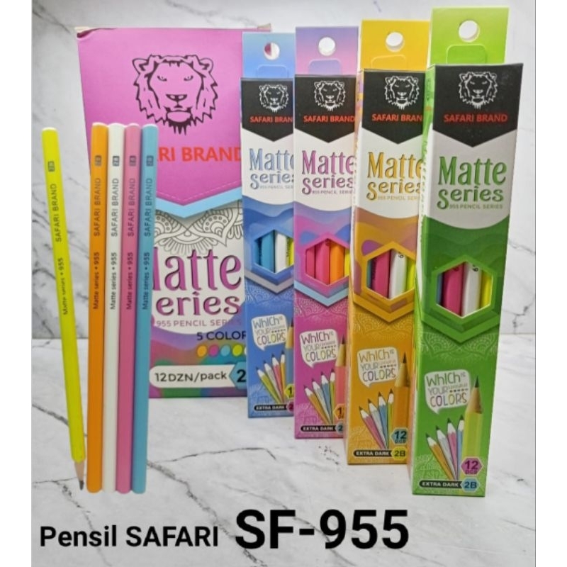 

PENCIL 2B SAFARI MATTE / CASING 5 COLOUR / ISI 12 PCS