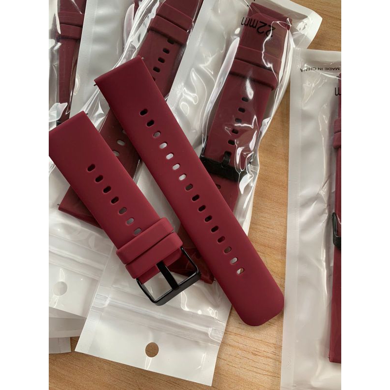 Strap tali jam tangan silicon lembut 8821 Merah maroon Original