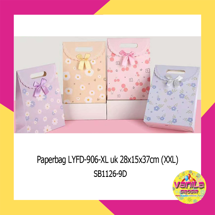 

Paperbag Buka Tutup Uk XXL, paperbag bungkus kado, paperbag bunga, paperbag pita