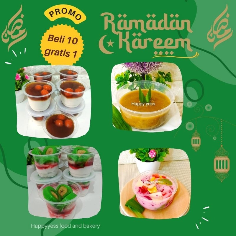 

PROMO RAMADHAN/BELI 10 FREE 1/ANEKA TAKJIL/ES BUAH/PUDING PELANGI/BUBUR SUMSUM/BIJI SALAK/BUBUR KACANG HIJAU/PISANG IJO