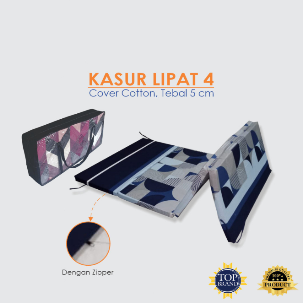 Kasur Lantai Lipat 4 Tebal 5 cm Busa Rebonded