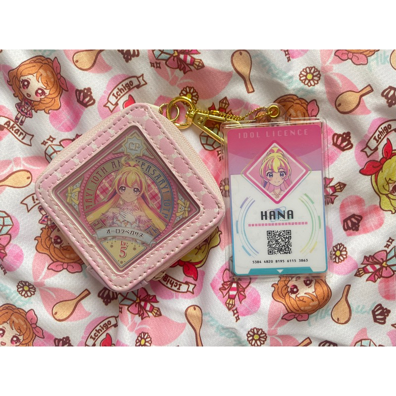 Aikatsu Planet Hana Pouch ID Card Swing Set