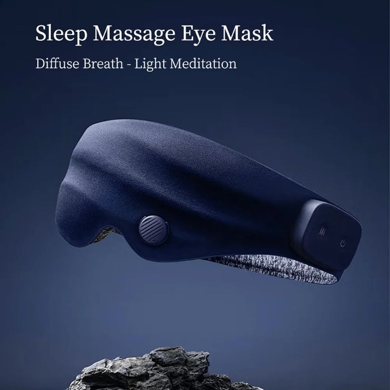 LF LERAVAN Sleep Massage Eye Mask Alat Pijat Kompres Mata Elektrik - LFE003 - Dark Blue