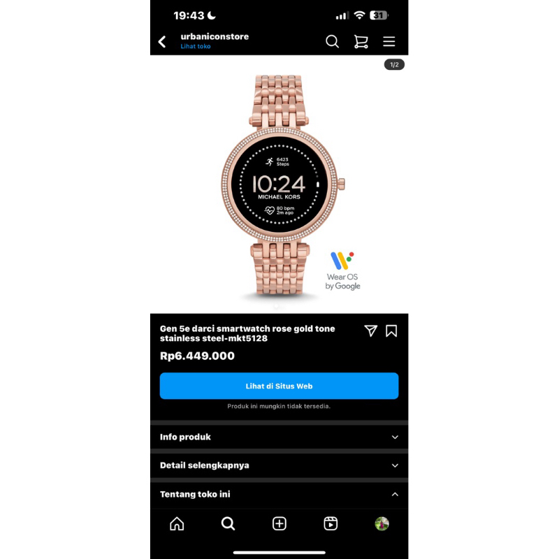 SMARTWATCH MICHAEL KORS GEN 5E ROSE GOLD