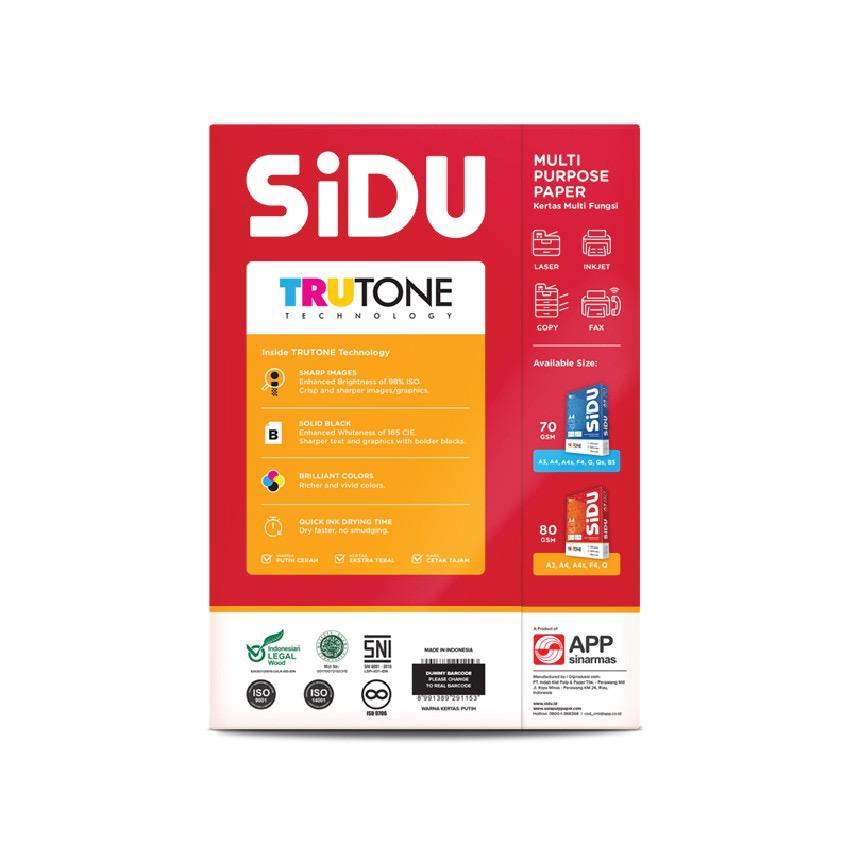 

RK (533) JUARASTATIONERY Kertas HVS Sidu A4 80 gsm / SIDU Sinar Dunia Kertas Print