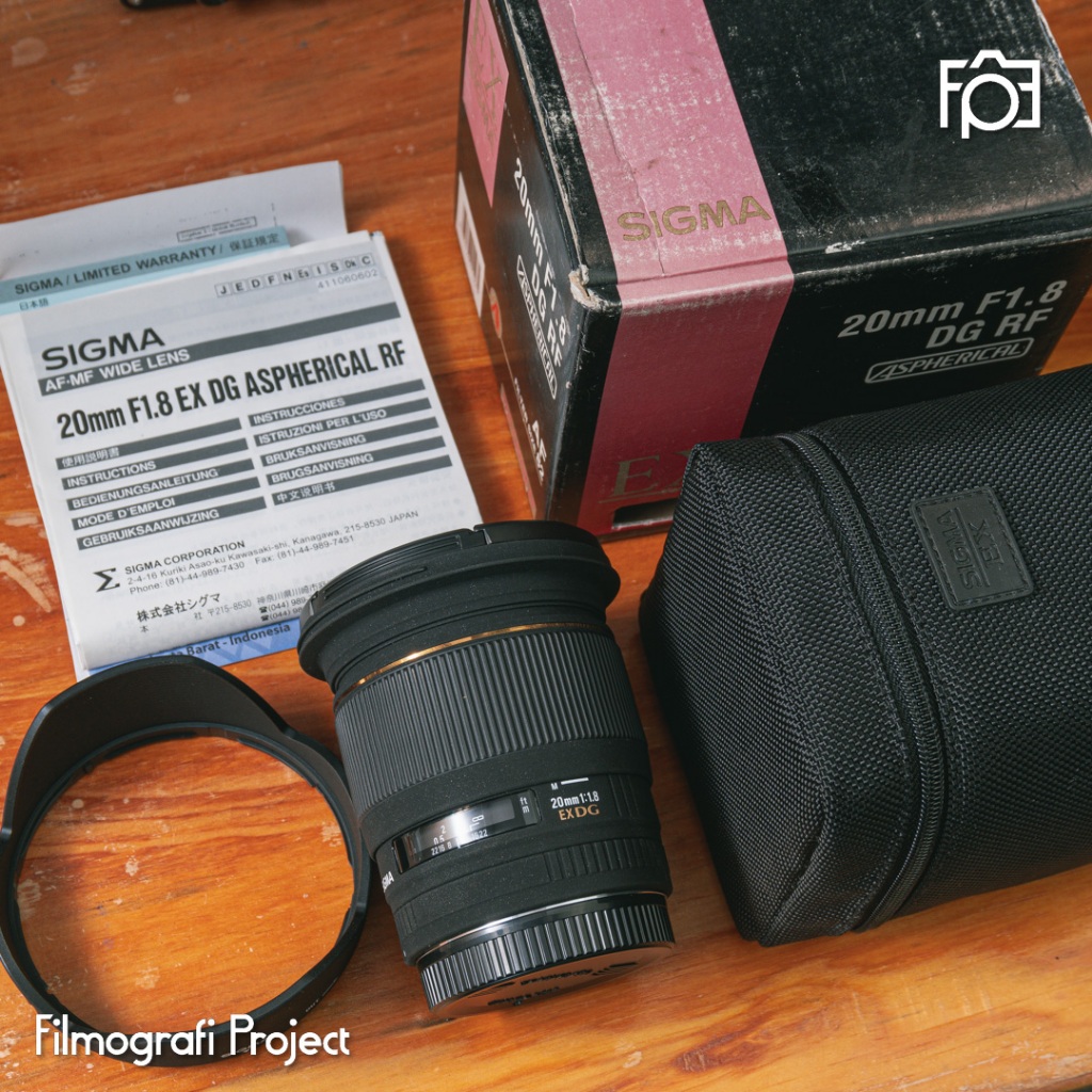 Lensa Sigma 20mm F1.8 DG RF Canon EF Full Frame F/1.8 - LIKE NEW EX DISPLAY