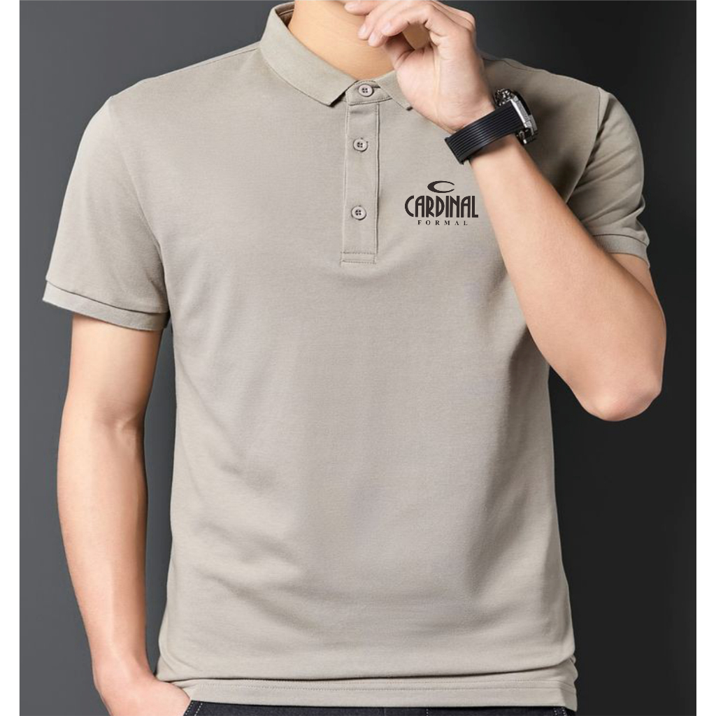 POLO kerah Cardinal Text Hitam / Kaos Polo Kerah / Tshrit Kaos Kerah Dewasa Kaos Wangki Pria & Wanit