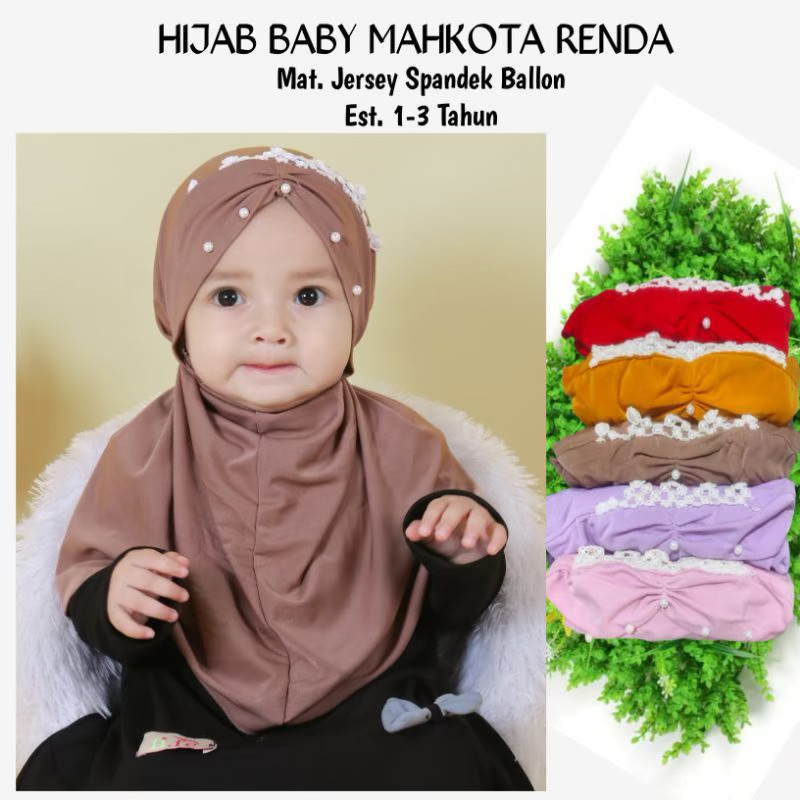 Hijab anak mahkota renda