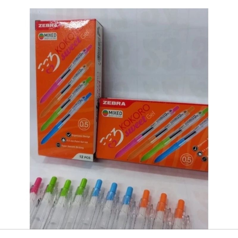 

12pcs PULPEN KOKORO SWEET GEL TINTA HITAM ( 0.5mm )