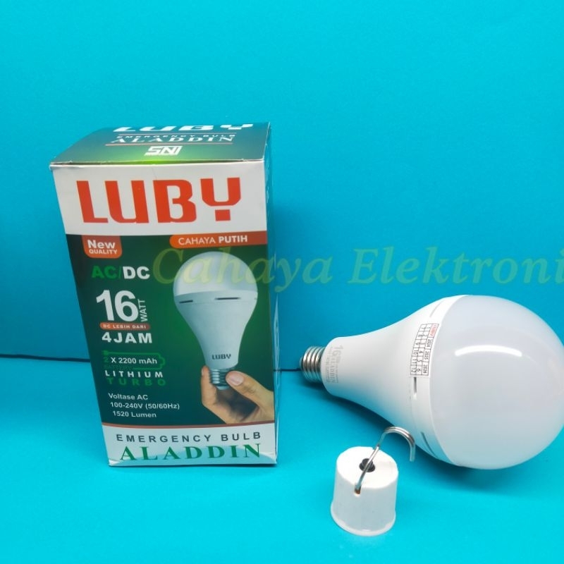 Lampu Ajaib Luby Aladdin 16 Watt / Emergency Lamp Bulb Luby Aladdin 16 Watt