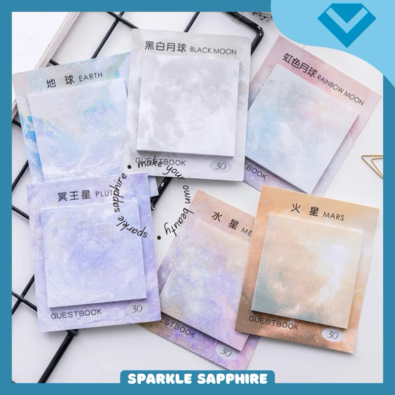 

SN 12 - PLANET STICKY NOTES (30 LEMBAR) MEMO TEMPEL Buku Catatan Kecil Galaxy Sticky Note