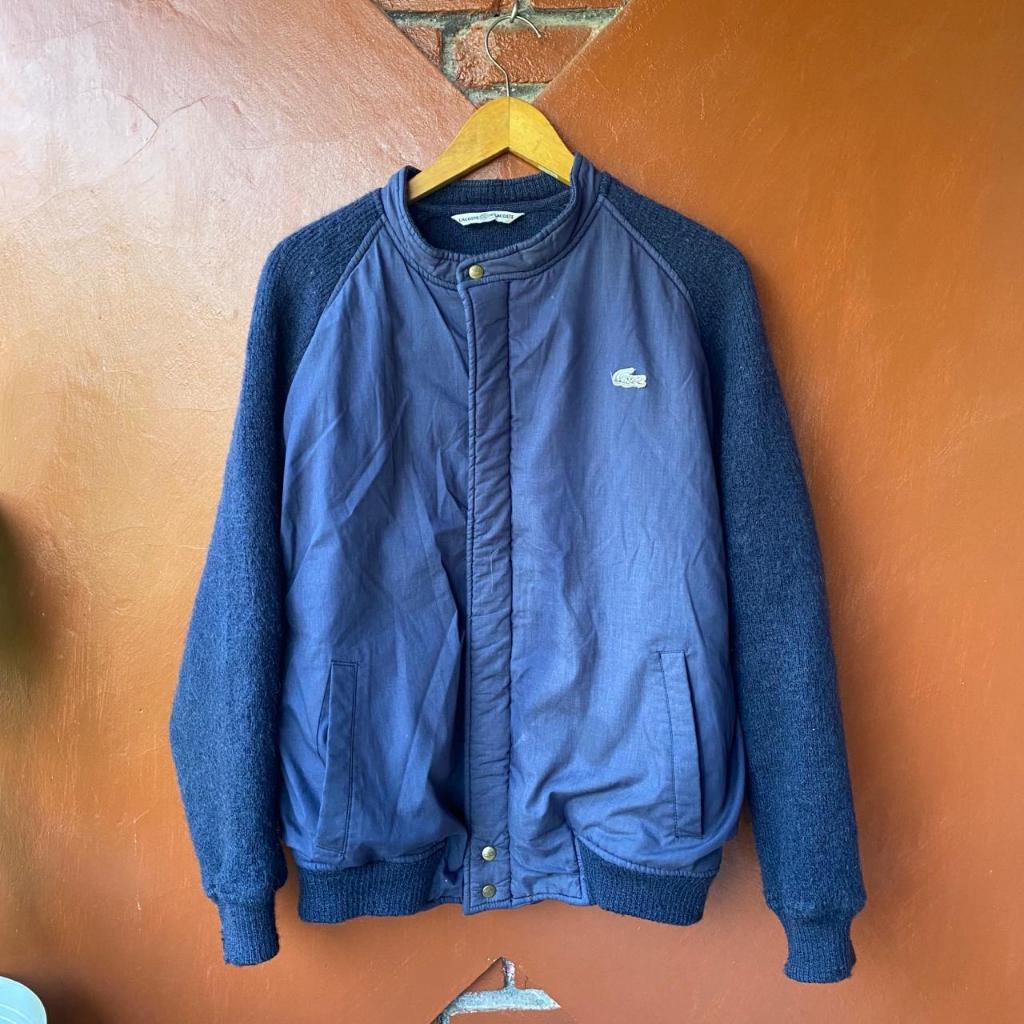 VINTAGE HEAVY KNITWEAR LACOSTE SPELLOUT