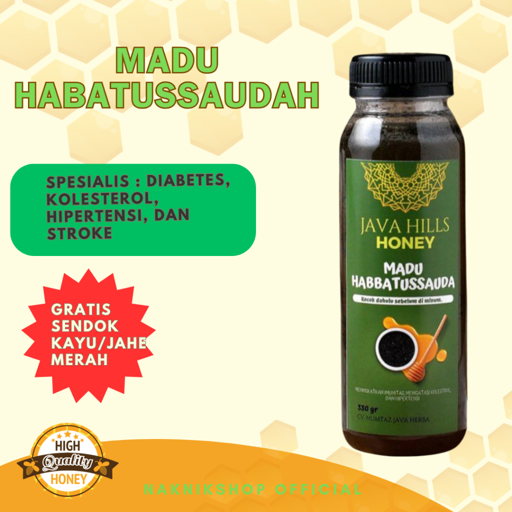 

Madu herbal Habatussaudah javahills premium 330 gr mengobati kolesterol hipertensi