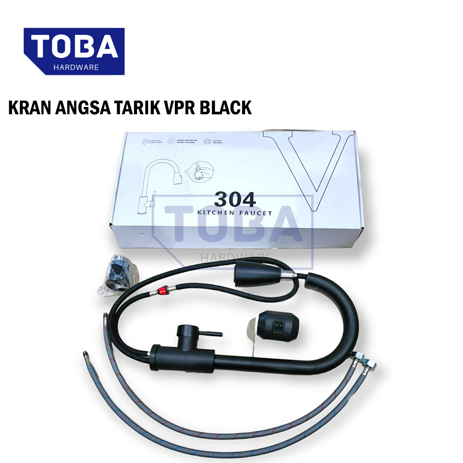 TOBA- KRAN ANGSA TARIK BLACK/ KRAN TARIK/ KRAN AIR/ KRAN CUCI PIRING/ KRAN WATAFEL TARIK