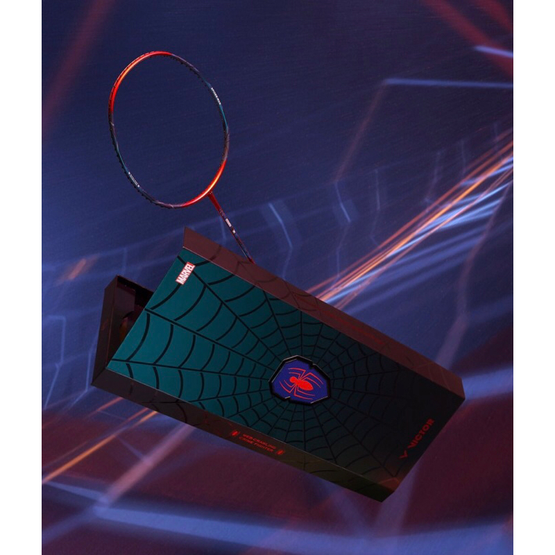 LIMITED Raket Badminton Victor X Spiderman GB D BOX Original