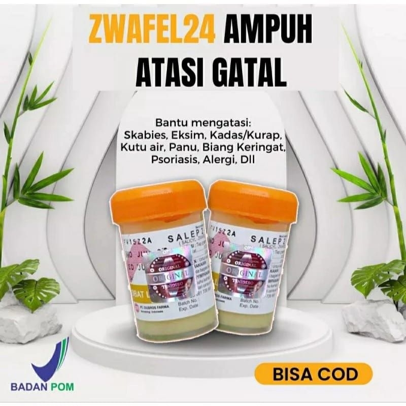 Salep Gatal Zwafel 24 Original 100% Obat Saleb Gatal Panu Kurap Kutu Air