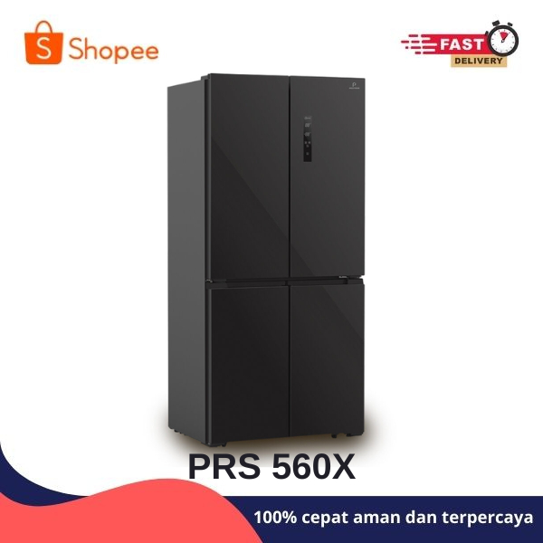 Polytron PRS 560X Kulkas 4 Pintu New Belleza Inverter 550 Liter -Black