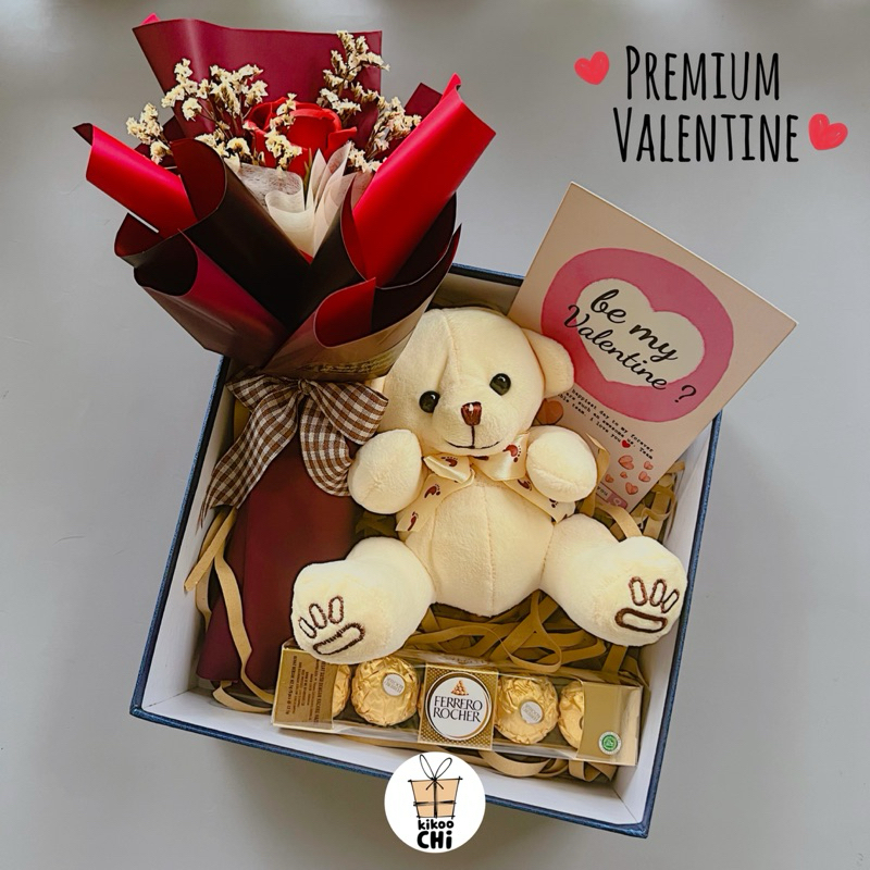 

Kikoochi Premium Sora Valntine - Hadiah Kado Anniversary Bouquet Bunga Boneka Cokelat Istri Pacar Istri Valentine Hampers Gift Box Wisuda