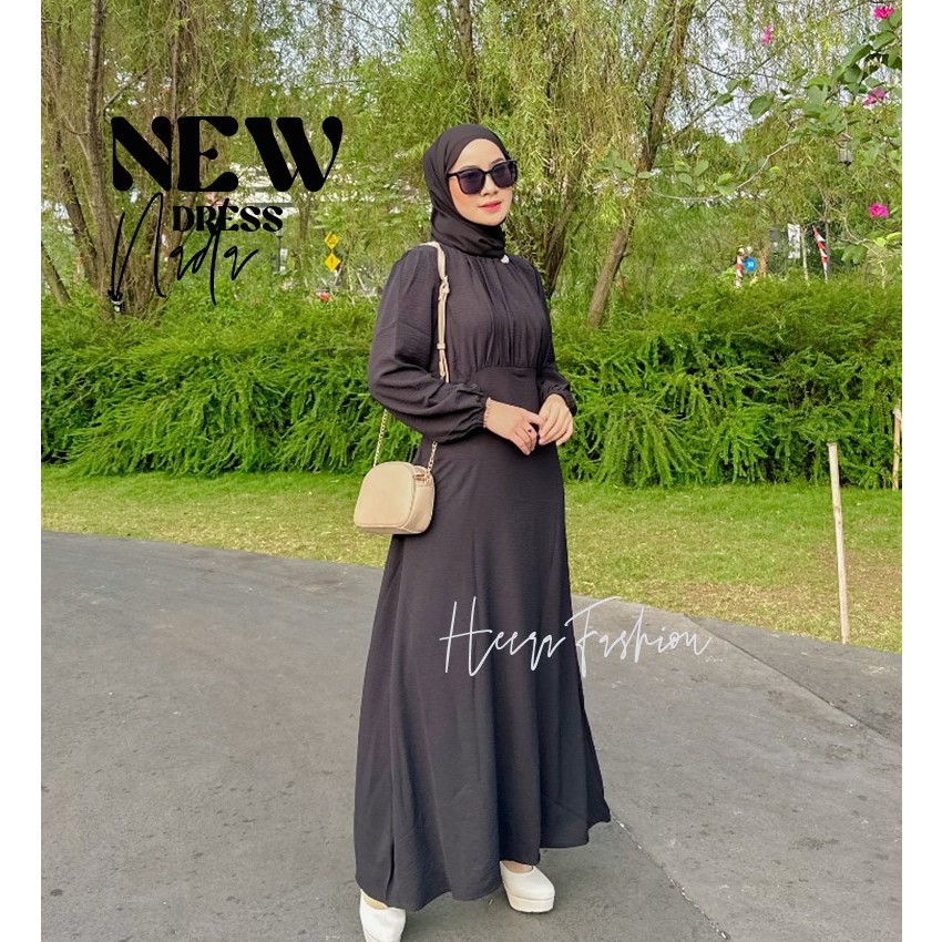 NADA DRESS - DRESS CRINKLE AIRFLOW BUSUI FRENDLY KEKINIAN DRESS CRINKLE KONDANGAN SEHARIHARI FASHION