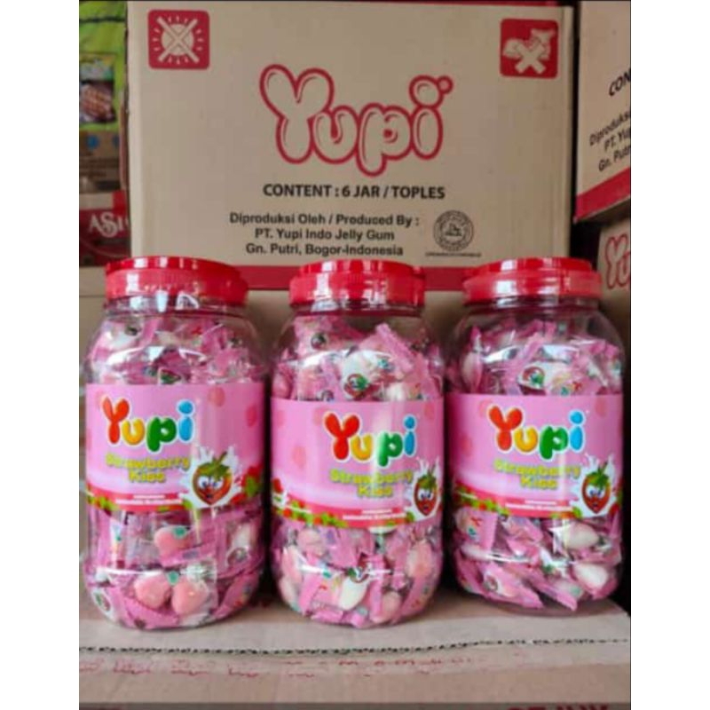 

permen yupi strawbery kita 300 gr 1 toples