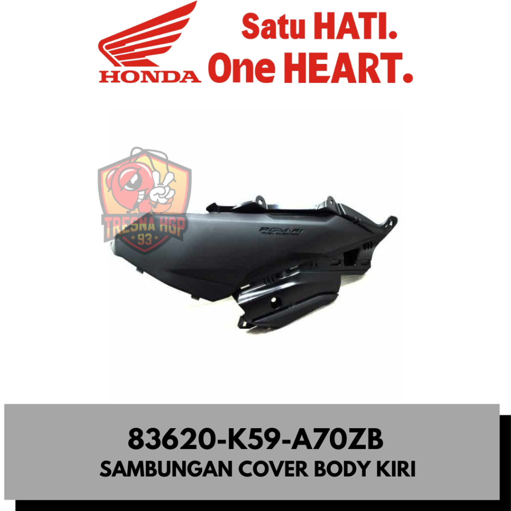 83620-K59-A70ZB COVER SAMBUNGAN BODY KIRI NEW VARIO 150 K59J ORIGINAL | COVER L BODY SIDE 83620K59A7