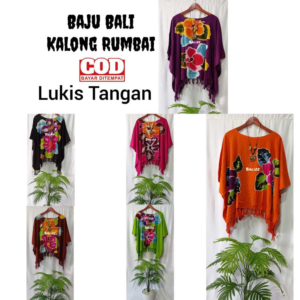 Baju pantai Model kalong/baju bali/baju pantai/baju bali model kalong/baju bali kalong/atasan kalong