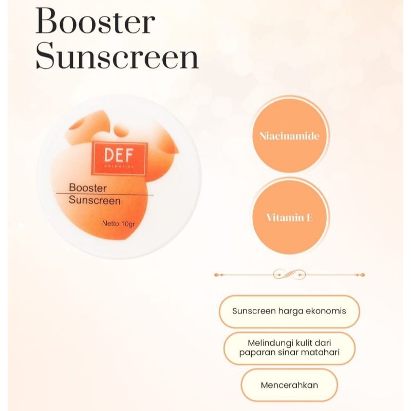DEF Booster sunscreen Spf 30 Derma Elok Farma