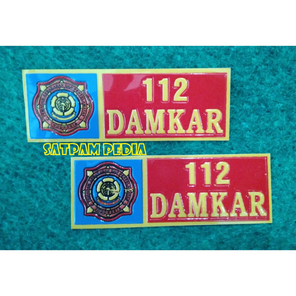 Stiker Plat Embos Damkar - Stiker Damkar Embos