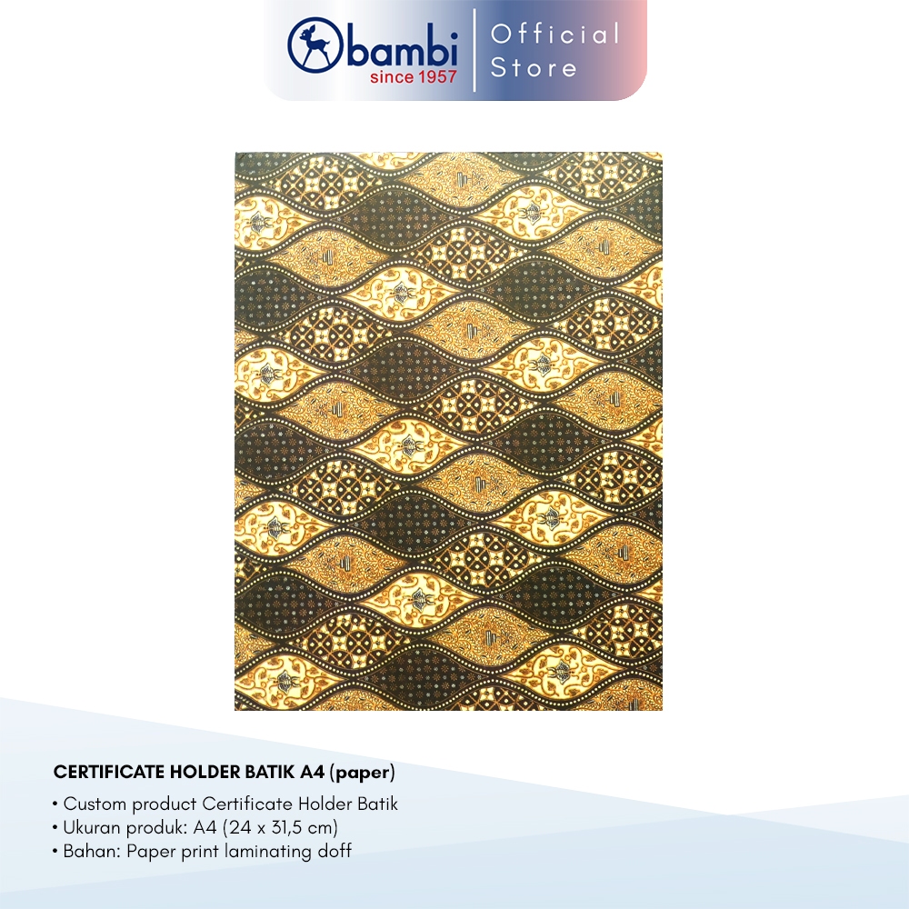 

Bambi Map Sertifikat A4 Jenis Motif Kain Batik Ceremonial Holder Tipe Jupiter Original