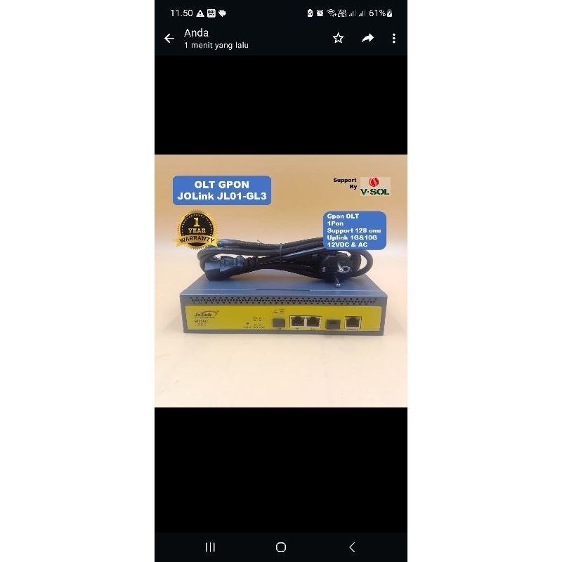 Jolink OLT Gpon JL01-GL3
