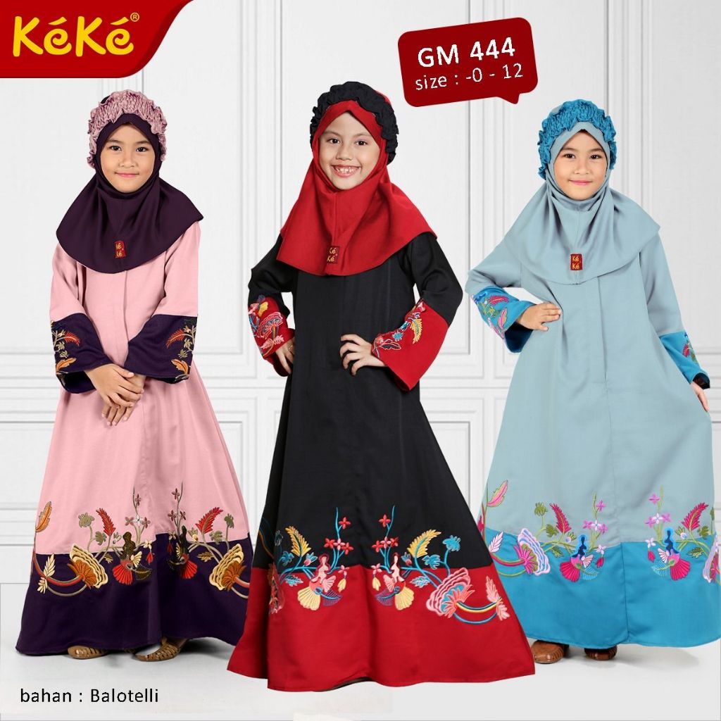Kekesumut GM 444 Gamis Anak Perempuan Baju Busana Muslim