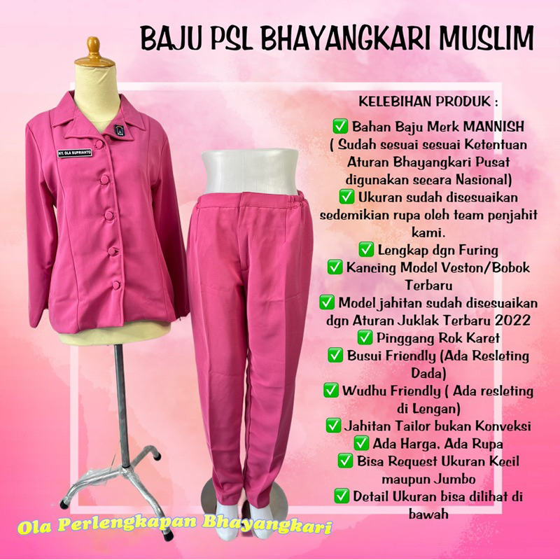 PSL BHAYANGKARI MUSLIM (BAJU & CELANA)