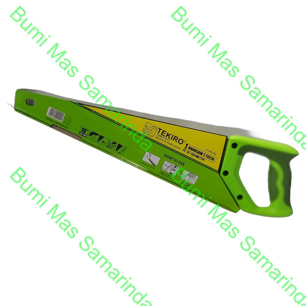 TEKIRO GERGAJI KAYU 18 INCH 2 MATA 3 MATA