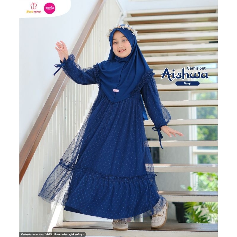 Babyjab Gamis Set Aishwa Nahla Gamis Lebaran Anak Perempuan