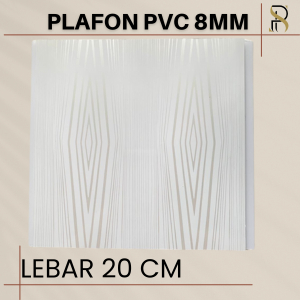 Plafon PVC Motif kayu Warna Putih (SP 58)