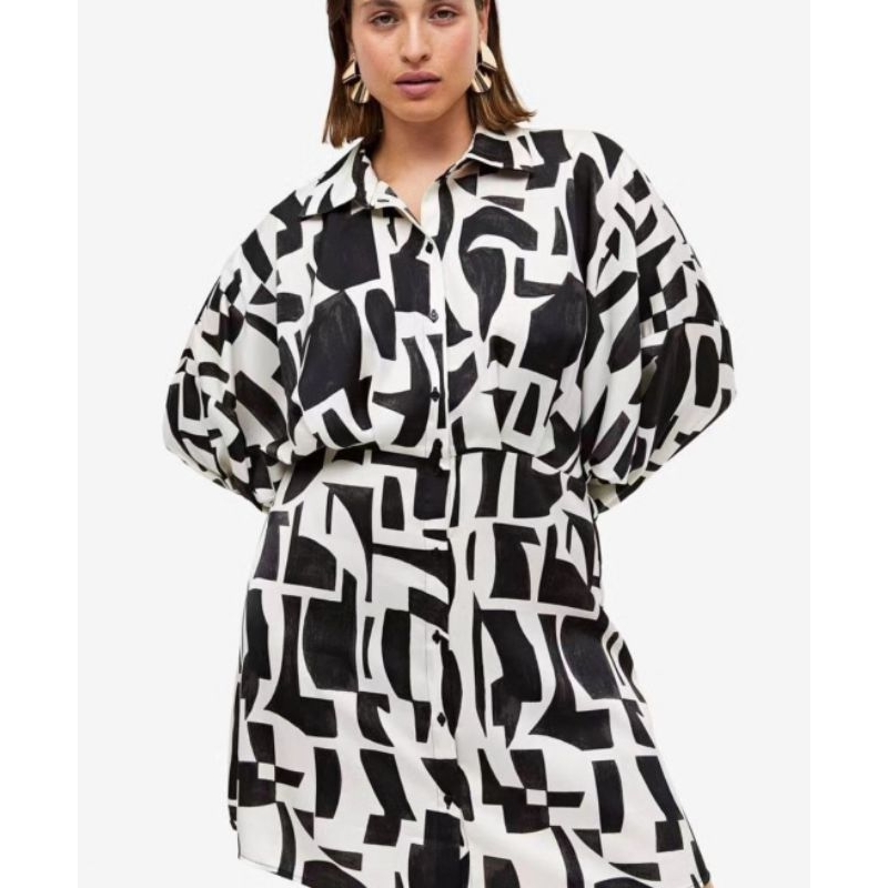 Hm satin shirt Dress ( TANYAKN SBLM ORDER )