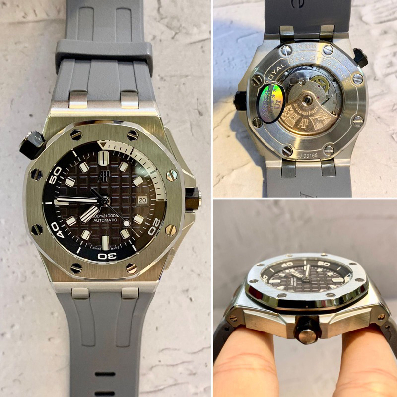 jam pria mewah jam tangan pria automatic jam tangan pria sporty D.42mm jam tangan AP diver Strap rub