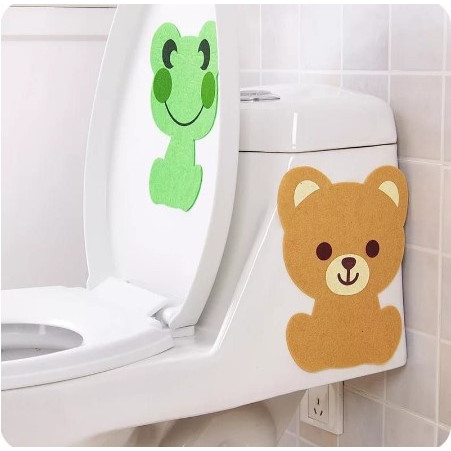 Stiker Pewangi Toilet Karakter Beruang Kelinci Kodok Lucu Stiker Tempel Pewangi Aroma Ruangan Stiker