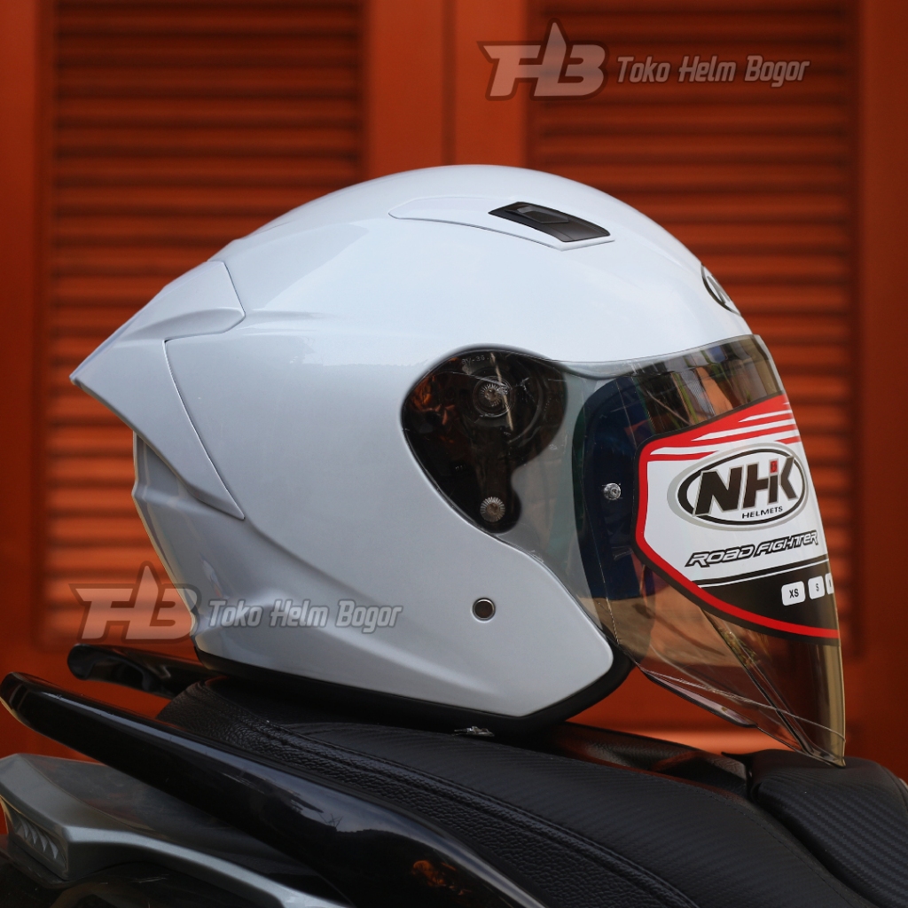 NHK S1 GP Pro Plus STAR WHITE ekstra visor IRRIDIUM