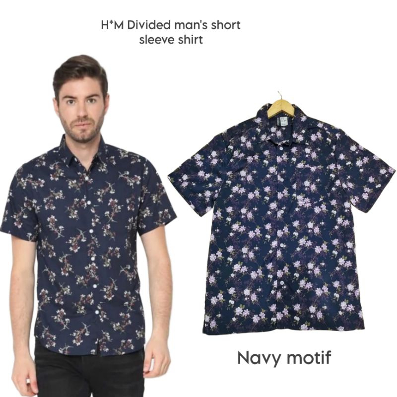 (CLERANCESALE) H*M Divided Men's short sleeve shirt (3 COLOUR) / Kemeja pria original branded / Keme