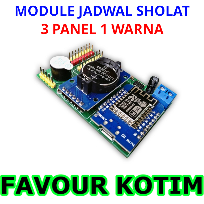 CONTROLLER JWS JAM SHOLAT WIFI MURAH ESP8266 UNTUK 3 PANEL P10 FVKOTIM