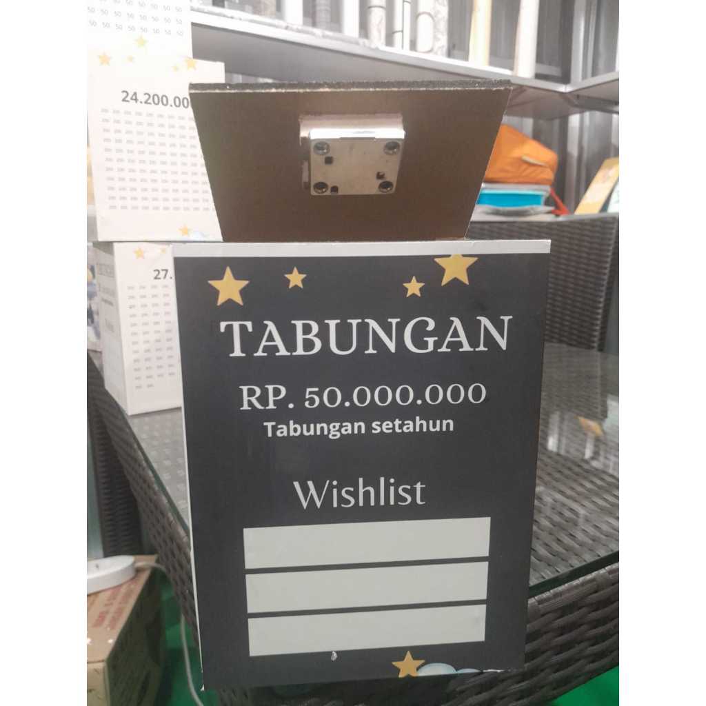 Leeopard Celengan Viral Target Jumbo Besar + Kunci Celengan Target 30Juta 50Juta 100Juta Setahun