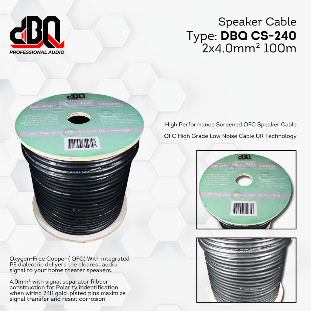 Kabel Meteran dBQ CS-240 Kabel dBQ 2x4 Kabel dBQ full tembaga 2 x 4 Kabel dBQ Full cooper Original